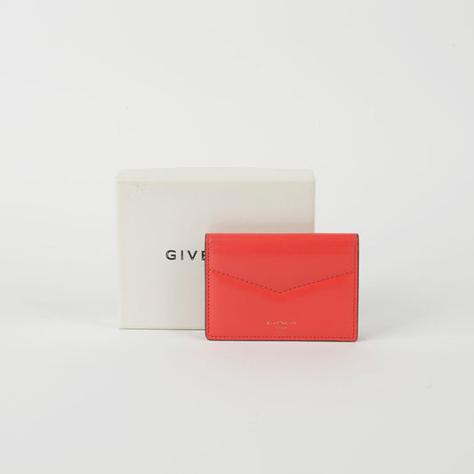 Givenchy Red Leather Single Business Card Case BB608YB0CC 61268553