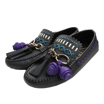 TODS Schwarze Quasten-Slipper 37 61793749