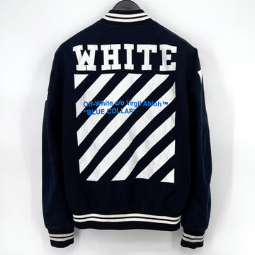 OFF WHITE ボンバージャケット ネイビー 61968873