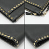 VALENTINO XW2P0X02VSH Clutch aus schwarzem Leder mit goldenen Rockstuds 62049567 [P]