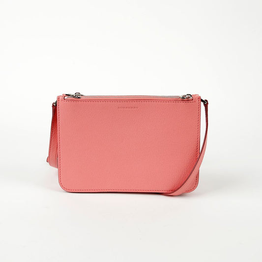BURBERRY ピンク レザー ショルダー兼クロスバッグ 4075031 61433602