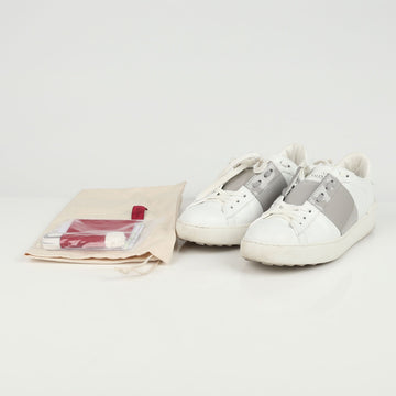 Valentino PW2S0781TCQ White Leather Rockstud Hidden Sneakers 38.5 61759235