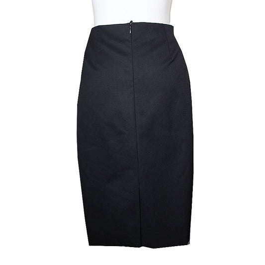 Escada Black Wool Blend Skirt 77 62201044