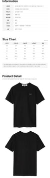 COMME DES GARCONS Frauen T-Shirt mit schwarzem Herz-Patch, 26FW 161012267 [P]