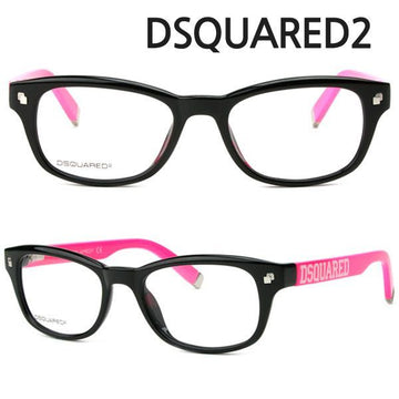 DSQUARED2 DQ5006 01B Herren Damen quadratische Fashion Hornbrille schwarz pink 62343711