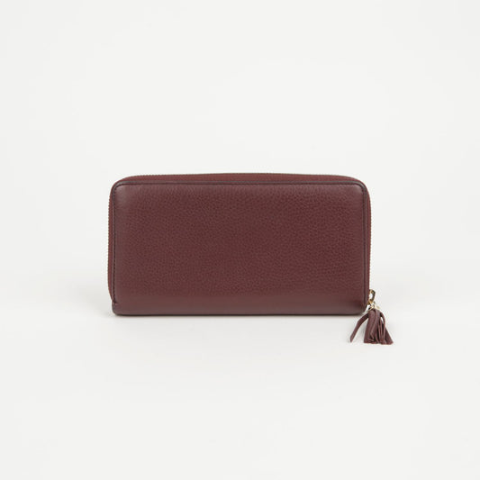 Gucci Burgundy Leather Soho Long Wallet 282413 62128643