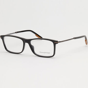 Zegna Glasses Frame EZ5185 001 Luxury Men's Square Horn-Rimmed Big Size 62385694