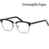 ZEGNA EZ5139F 001 Luxus Rechteckige Halbrand-Brille 62385768 [P]