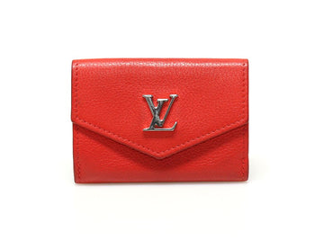 LOUIS VUITTON ガブキレッドカーフスキンシルバーラックミニ財布M67860 62390375