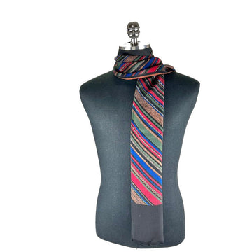 Dior CHRISTIAN Diagonal Pattern Long Muffler Scarf Multicolor 150 62548641