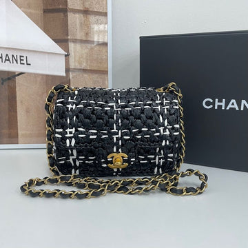 CHANEL Mini Tweed Flap Bag Crossbody AS3944 62588673 [P]