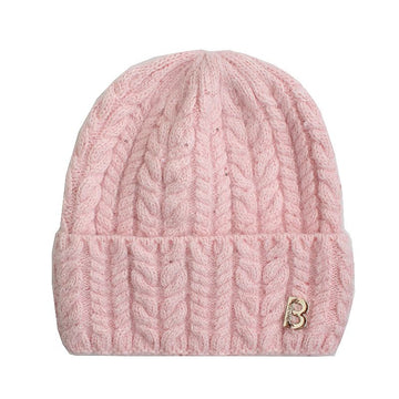 BLUMARINE Baby Pink Angora Blend Beanie Hat 62848702