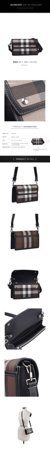 BURBERRY E-Check Canvas Crossbody 8039213 49850214 [P]