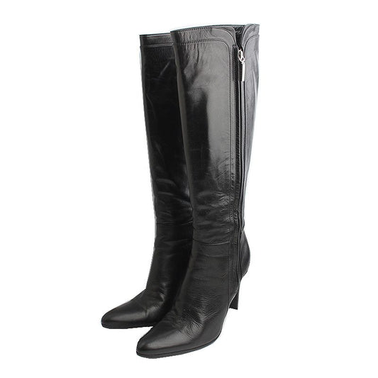 FENDI Schwarze Lederstiefel 37 63028428