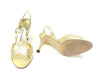 Manolo Blahnik Metallic Gold Leather Strap Heeled Women's Sandals 35 63068411 [P]