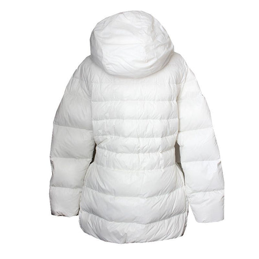 PESERICO Ivory Goose Down Hooded Belted Padding Coat 55 66 63074388