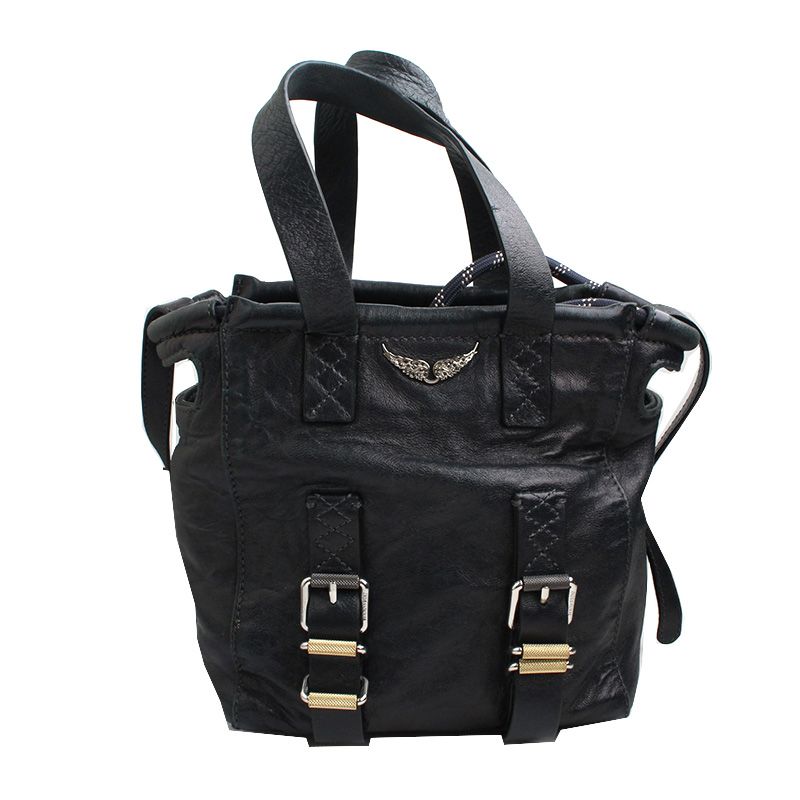 Zadig & Voltaire Navy Blue Leather Tote and Crossbody Bag 63074830