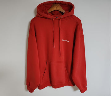 Balenciaga Red Back Logo Oversized Hoodie 600583 TIV84 63120048