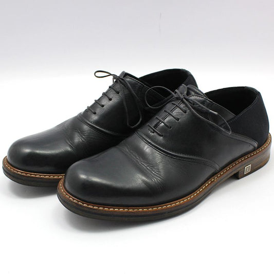 LOUIS VUITTON Schwarze Leder Schnürschuhe mit Gummizug 7.5 63162547