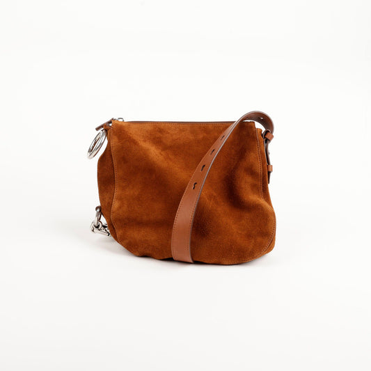 BURBERRY スモール ブルーチアート スエード レザー ナイト ショルダーバッグ 8075192 62932817
