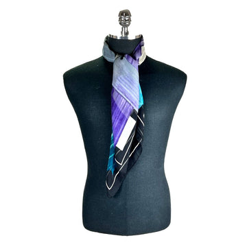 CHANEL Chiffon-Seiden-Schal mit Jacquard-Muster 85 63194791