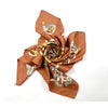 HERMES FERRONNERIE Seidenschal orangebraun 90 63199743 [P]