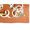 HERMES FERRONNERIE Seidenschal orangebraun 90 63199743 [P]