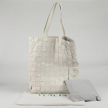 BOTTEGA VENETA 629070 ホワイト インテレチャート レザー トート 兼 ショルダーバッグ 100339419