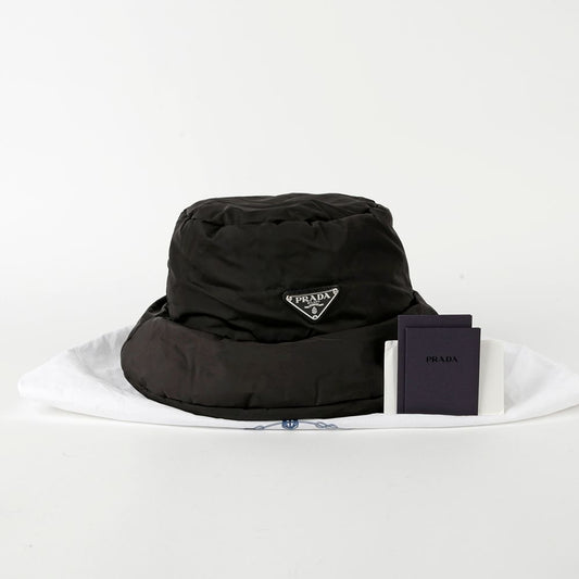 Prada Black Re-Nylon Padded Bucket Hat L 1HC248 63213277