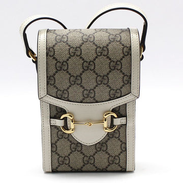 Gucci 625615 GG Supreme Gold Horsebit 1955 Mini Crossbody 625615 63504003