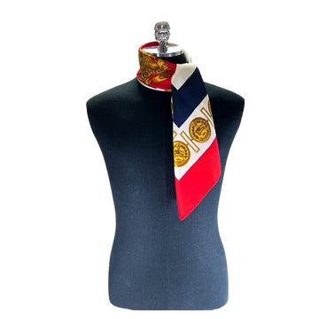 BURBERRY Seiden-Silk-Scarf Navy Rot Ivory90 63510275