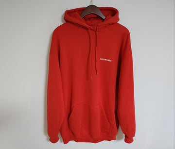 Balenciaga Red Logo Oversized Hoodie 578135 TIV84 63634217