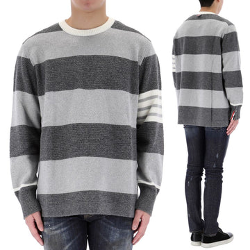 Thom Browne Rugby Stripe Merino 4-Bar Crewneck Pullover MKA483A Y1030 982 63652325
