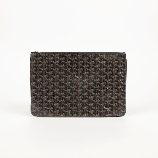 Goyard Black Canvas Sena Clutch in Medium Size 63494083