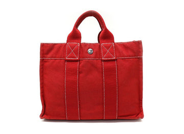 HERMES Roter Stoff Erleih Fourre Tout Huru PM Tote Bag DS59363HE 63703540