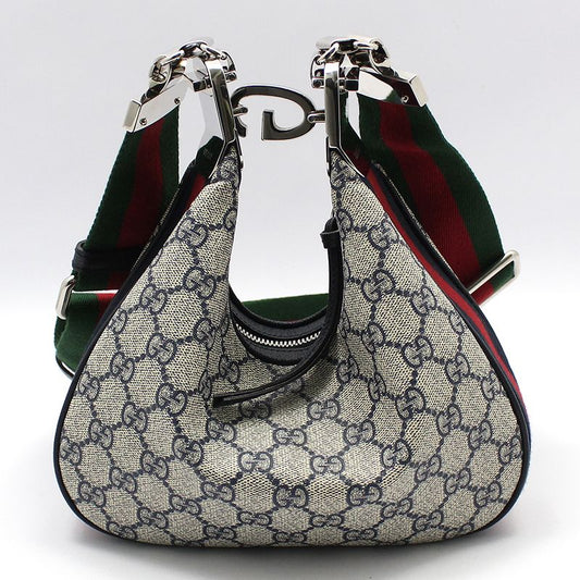 GUCCI 699409 GGスプリーム ネイビー アッタッシュ スモール クロスバッグ 63761272