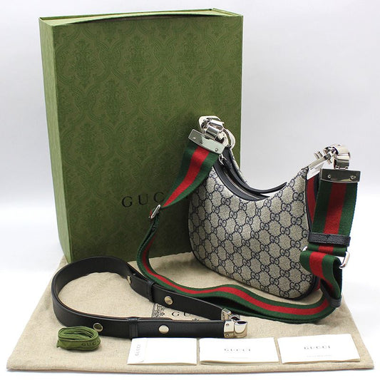 GUCCI 699409 GGスプリーム ネイビー アッタッシュ スモール クロスバッグ 63761272