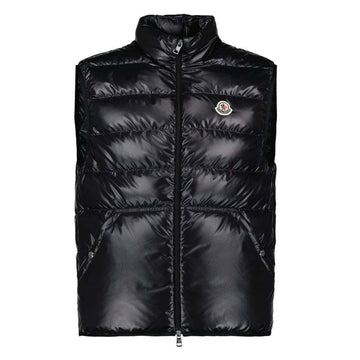 Moncler 23FW AUBE Logo Patch Padded Vest Black 1A000 79 595ZJ 999 63804893