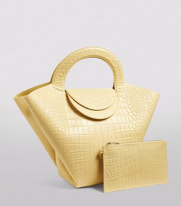 BOTTEGA VENETA Doll Mittelgeprägte Leder Tote Bag Vanille 658516VA4509414 45905693