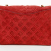 CHANEL レッドスウェードフラップチェーンショルダーバッグ 63407742 [P]
