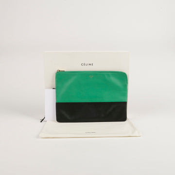 CELINE Multicolor Leder Zwei-Ton Clutch 104233 63710117