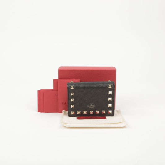 Valentino Rockstud Black Leather Wallet 12345 63839184