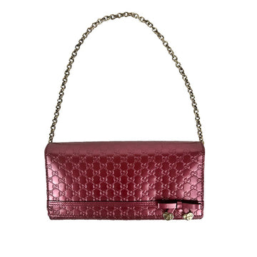 GUCCI シャイニーハートGGピンクリボンチェーン長財布 253405 64106858