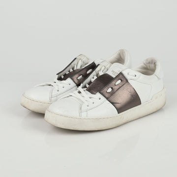 VALENTINO Weißes Leder Rockstud Hidden Sneakers 39.5 63919448