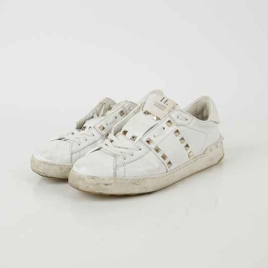 Valentino White Leather Rockstud Untitled Hidden Sneakers 40.5 63933312
