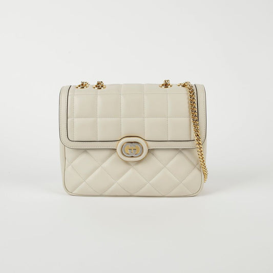 GUCCI オフホワイト レザー デコ ショルダー 兼 クロスバッグ 740834 63942682