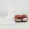 CHLOE CHC21W455V969A Mehrfarbige Cashmere Sustainable Stripe Shearling Slipper 37 64075215 [P]