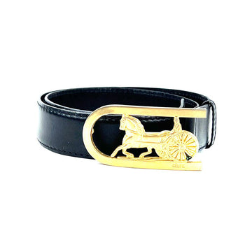 Celine Carriage Logo Leather Belt 64364795