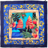 CELINE a fruit merchant ship Seidenschal Blau 86 64364858 [P]