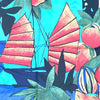 CELINE a fruit merchant ship Seidenschal Blau 86 64364858 [P]